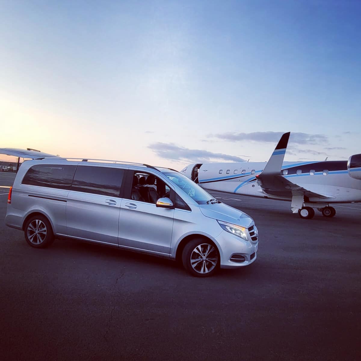 V Class on VIP transfer at Dundee Airport